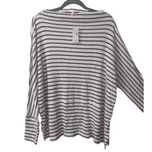 Maurices Shirt NEW Plus Size 0 0X Black White Striped Casual Tunic Top NWT